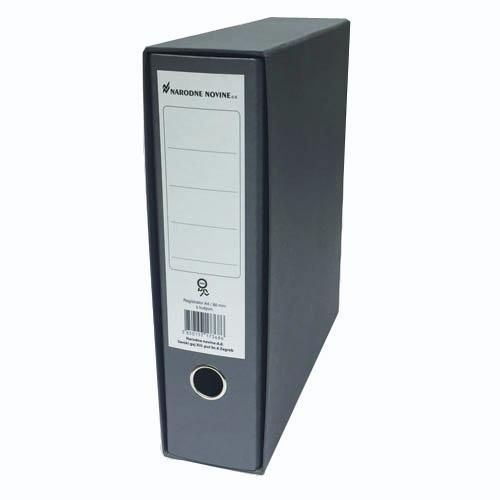 Registrator A4 široki 80mm N.N.standard sivi ( u kartonu 11 komada )