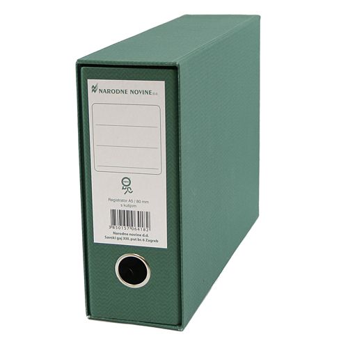 Registrator A5 široki 80mm N.N. standard zeleni ( u kartonu 14 komada )