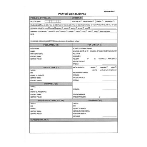 US-.I-824 Prateći list za otpad- novi